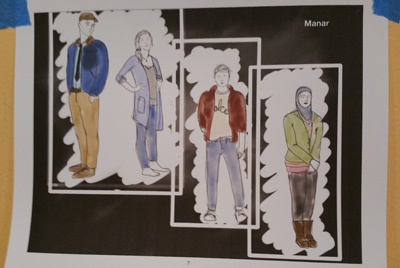 Costume sketch for Manar by Brooke Jennings. Photo by Michelle Mulholland.